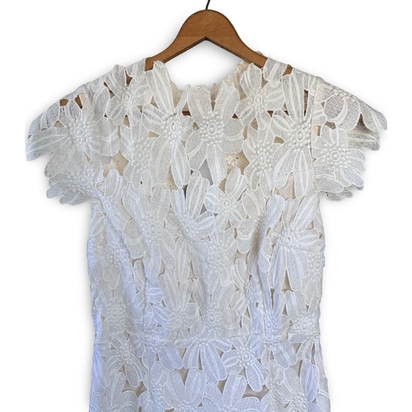 Dolce Vita Dresses & Skirts - NWT Dolce Vita White Floral Lace Mini Dress Size Small Sheer Overlay Boho Chic